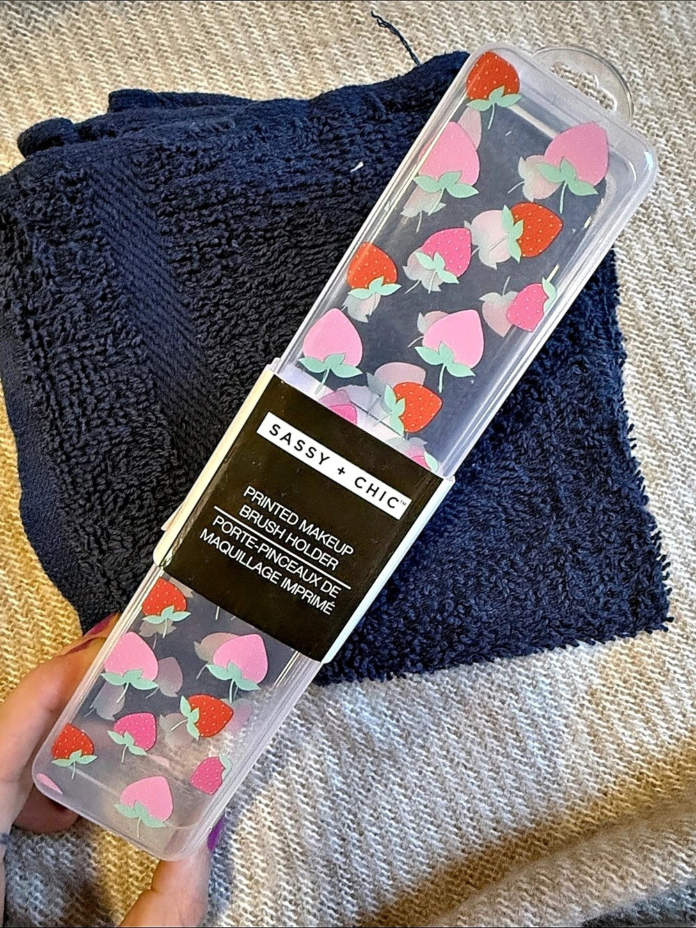 Strawberry Toothbrush box or Make up brushes! Travel fun